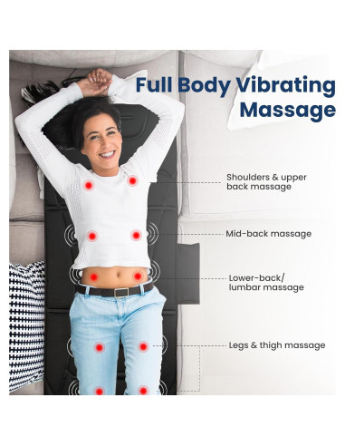 Esterilla de Masaje Comfier CF-3401 con Calor y 10 Motores