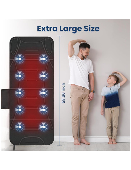 Esterilla de Masaje Comfier CF-3401 con Calor y 10 Motores