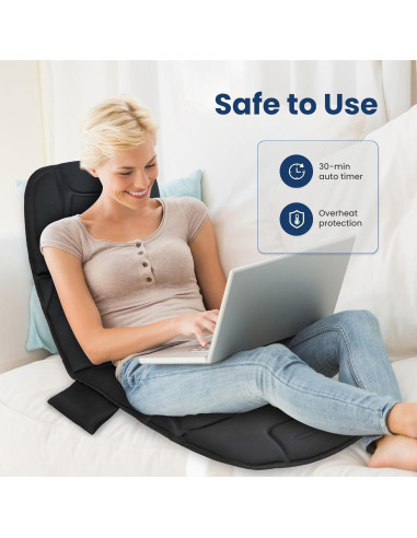 Esterilla de Masaje Comfier CF-3401 con Calor y 10 Motores