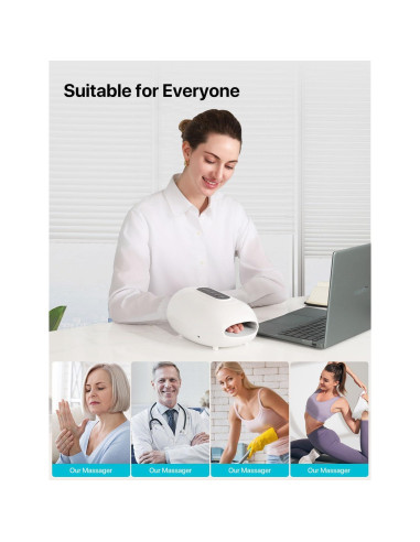 Masajeador de Mano ALLJOY AJHDM2402 Eléctrico Inalámbrico con Calor