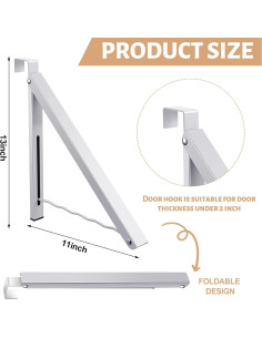 Organizador de Perchas Plegable Suzile - 2 Pcs Blanco 2