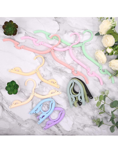 40 Perchas Plegables Dazarey para Viaje y Hogar Multicolor