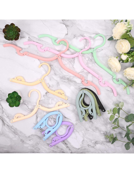 40 Perchas Plegables Dazarey para Viaje y Hogar Multicolor