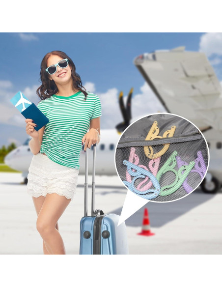 10 Perchas de Viaje Plegables ZSFUMYU Coloridas 46x16.5cm