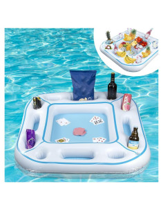 Mesa Flotante para Juegos de Pool GNYOGO 96.5x96.5cm Blanca