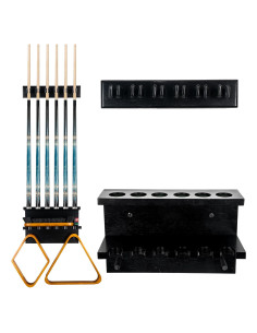 Soporte de Palos de Pool Billmart para 6 Palos Montaje en Pared