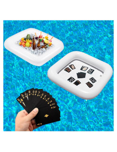 Mesa de Juego Flotante para Piscina MUYPATY con Bandeja Inflable