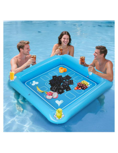 Mesa Inflable Flotante para Piscina Lucky Mami 101.6cm con Cartas
