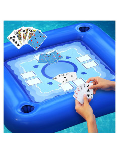 Mesa Flotante para Piscina DIMROM con Portavasos y Cartas