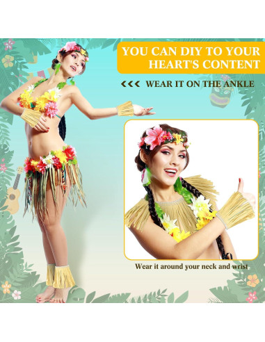 Faldas de Mesa Hawaianas de Papel 4 Rollos 1.19 x 9.14 m