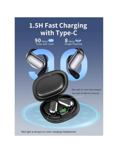 Auriculares Bluetooth YETHKE Q16S Traductor 144 Idiomas