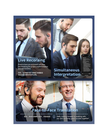 Auriculares Bluetooth YETHKE Q16S Traductor 144 Idiomas