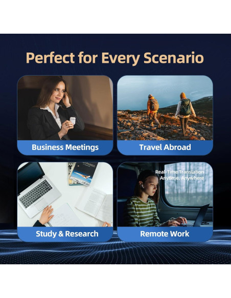 Auriculares de Traducción AI Miniso, Bluetooth 5.4, Pantalla Táctil