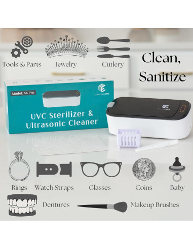Limpiador Ultrasónico UV-C Ellington A6-PRO 550ml 46KHz