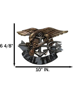 Placa Decorativa Emblema Sellos Marina EE. UU. 25.4x16.5 cm 2