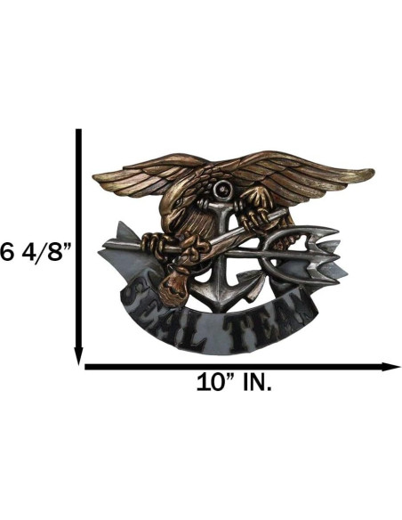 Placa Decorativa Emblema Sellos Marina EE. UU. 25.4x16.5 cm