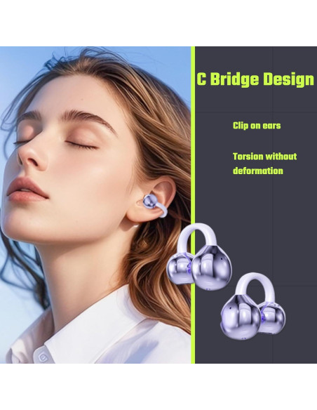 Auriculares de Traducción AI Bluetooth Gugxiom 144 Idiomas Púrpura