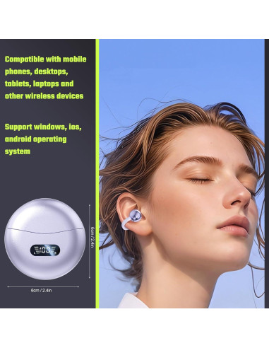 Auriculares de Traducción AI Bluetooth Gugxiom 144 Idiomas Púrpura