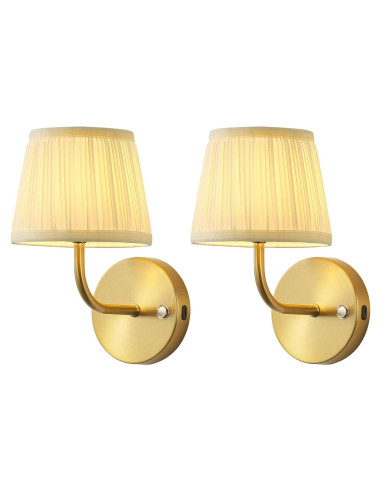 Aplique de Pared Inalámbrico PUSU Dorado 24.4 cm Juego de 2