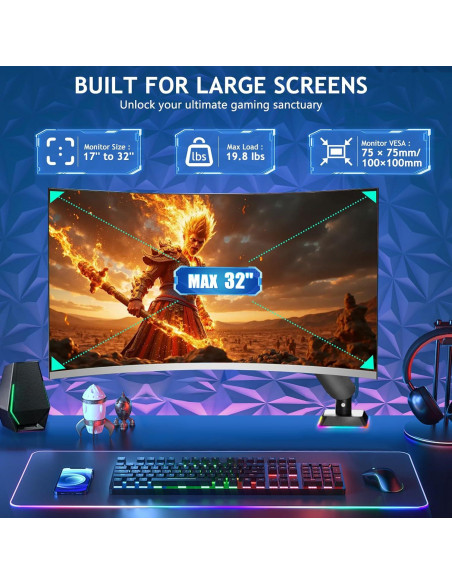 Soporte de Monitor OSASET Ajustable 17-32" RGB VESA 9 kg