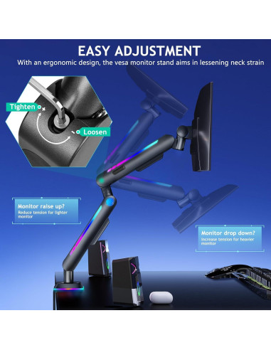 Soporte de Monitor OSASET Ajustable 17-32" RGB VESA 9 kg