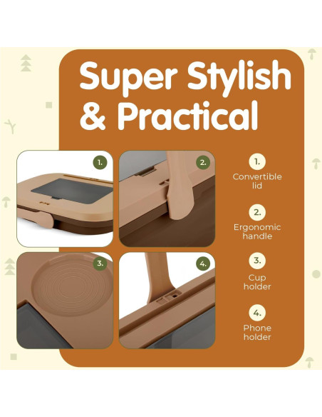 Cesta de Picnic Plegable VENTU 18L con Tapa Mesa y Funda Vino