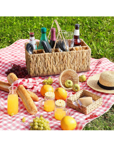 Caddy de Mimbre para Cubiertos YCXNBHH 35.5x20.3x14 cm