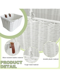 Cesta de Picnic Grande RainFlower con Mango Plegable 35x28x19cm 2