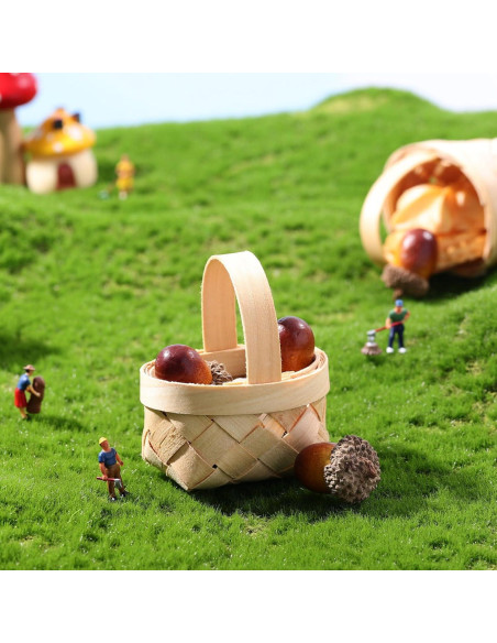 Mini Cestas de Madera Tejidas DOITOOL - 24 Piezas 12x10 cm