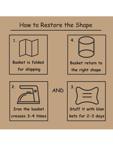 Cesta de lavandería extra grande MOJOSCEND 80L yute redonda