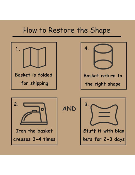 Cesta de lavandería extra grande MOJOSCEND 80L yute redonda