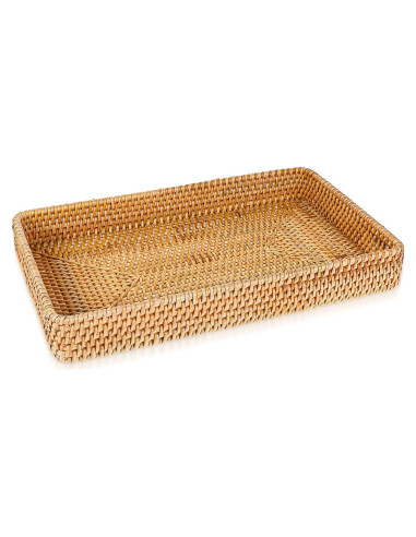 Cesta de Almacenamiento de Mimbre SynHHergyx 37x23x5 cm