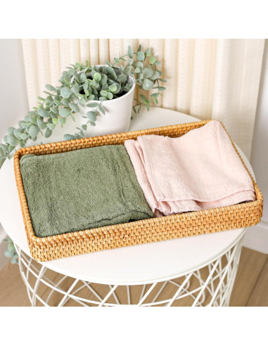 Cesta de Almacenamiento de Mimbre SynHHergyx 37x23x5 cm