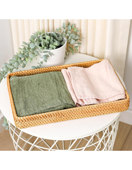 Cesta de Almacenamiento de Mimbre SynHHergyx 37x23x5 cm