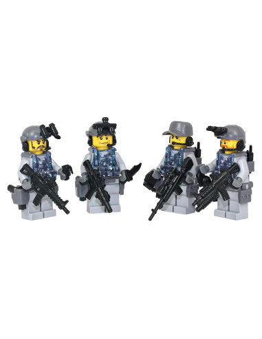 Minifigura LEGO Modern Brick Warfare Navy Seals 4 Piezas