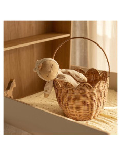 Cesta de Almacenamiento Quincry de Mimbre Natural 25.9 cm