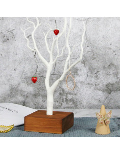 Soporte de Joyería Árbol XANHOY de Madera para Collares y Pendientes 2