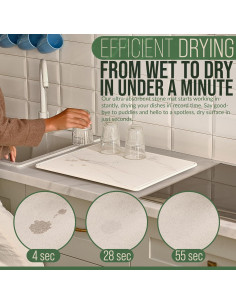 Alfombrilla de Secado de Piedra Doble Cara Sunflower 50x40 cm 2