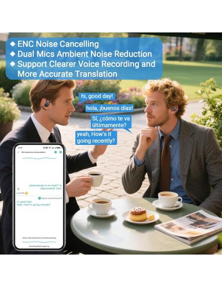 Auriculares Inalámbricos Souroyea TE-101 Traductor 150 Idiomas