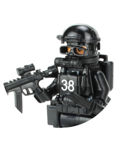 Minifigura Coleccionable Buceador Navy Seal Battle Brick 4cm