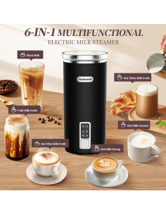 Espumador de Leche Tiagowell TF108 250ml 6-en-1 Negro 2