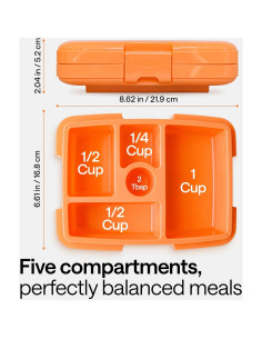 Caja Bento Aislada para Niños Wonder Family Naranja 0.55 kg 2