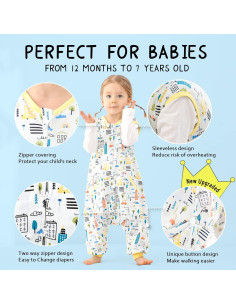Saco de dormir WONDAY para bebés 12-24 meses con pies 2