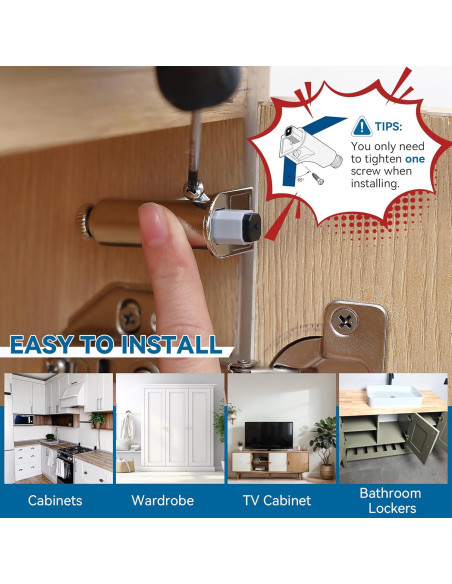 Bisagras de Cierre Suave Hohean - 10 Piezas Plateadas Bisagras de Cierre Suave Hohean - 10 Piezas Plateadas