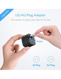 Adaptador de Viaje Universal BESTEK 220V a 110V con USB 2