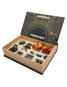 Conjunto de Puzzles Mecánicos de Metal y Madera - 9 PZS