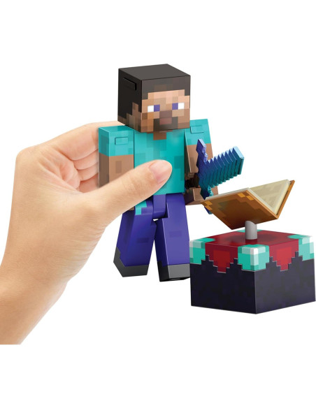 Figura de acción Steve diamante Mattel Minecraft 13.97 cm