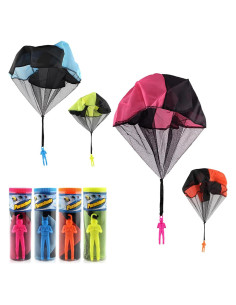 Juguete Paracaídas LUOBO 4 Pcs para Niños - Lanzamiento Manual