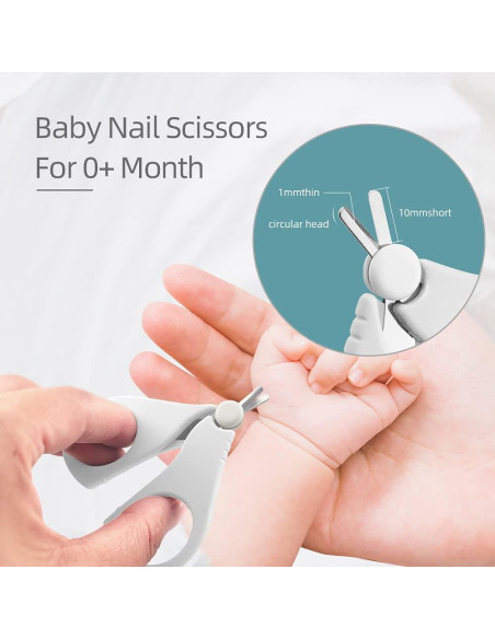 Juego de Cortauñas para Bebés Oso Blanco - Kit Manicura 4 en 1