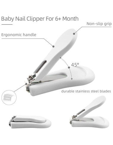 Juego de Cortauñas para Bebés Oso Blanco - Kit Manicura 4 en 1